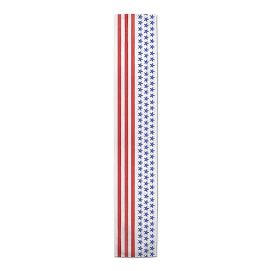72&#x22; Simple Stars and Stripes Cotton Twill Runner